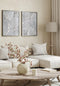 Conjunto de 2 Pósters Mármol Gris de Plata Real 50x70cm